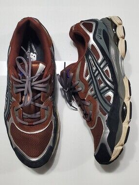 ASICS Gel NYC Suede Brown Steeple Grey Men Size 11.5 1203A383  UK 10.5/ EU 46
